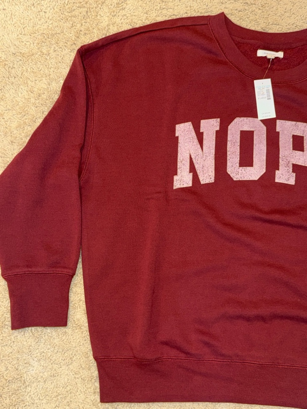 Maurices Wine Red Crewneck Sweatshirt - Picture 6 of 13